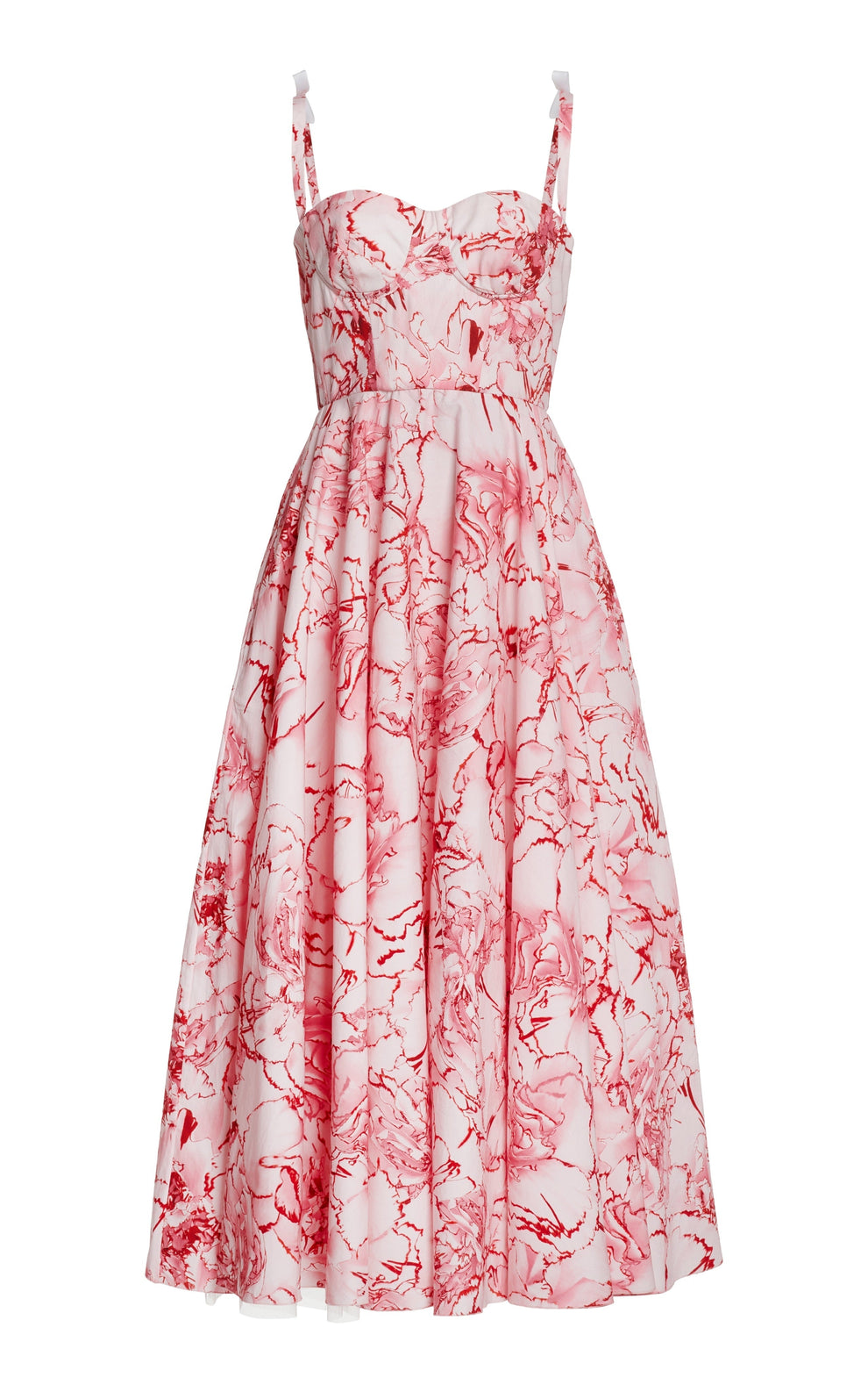 printed poplin midi dress Printed Poplin Midi Dress