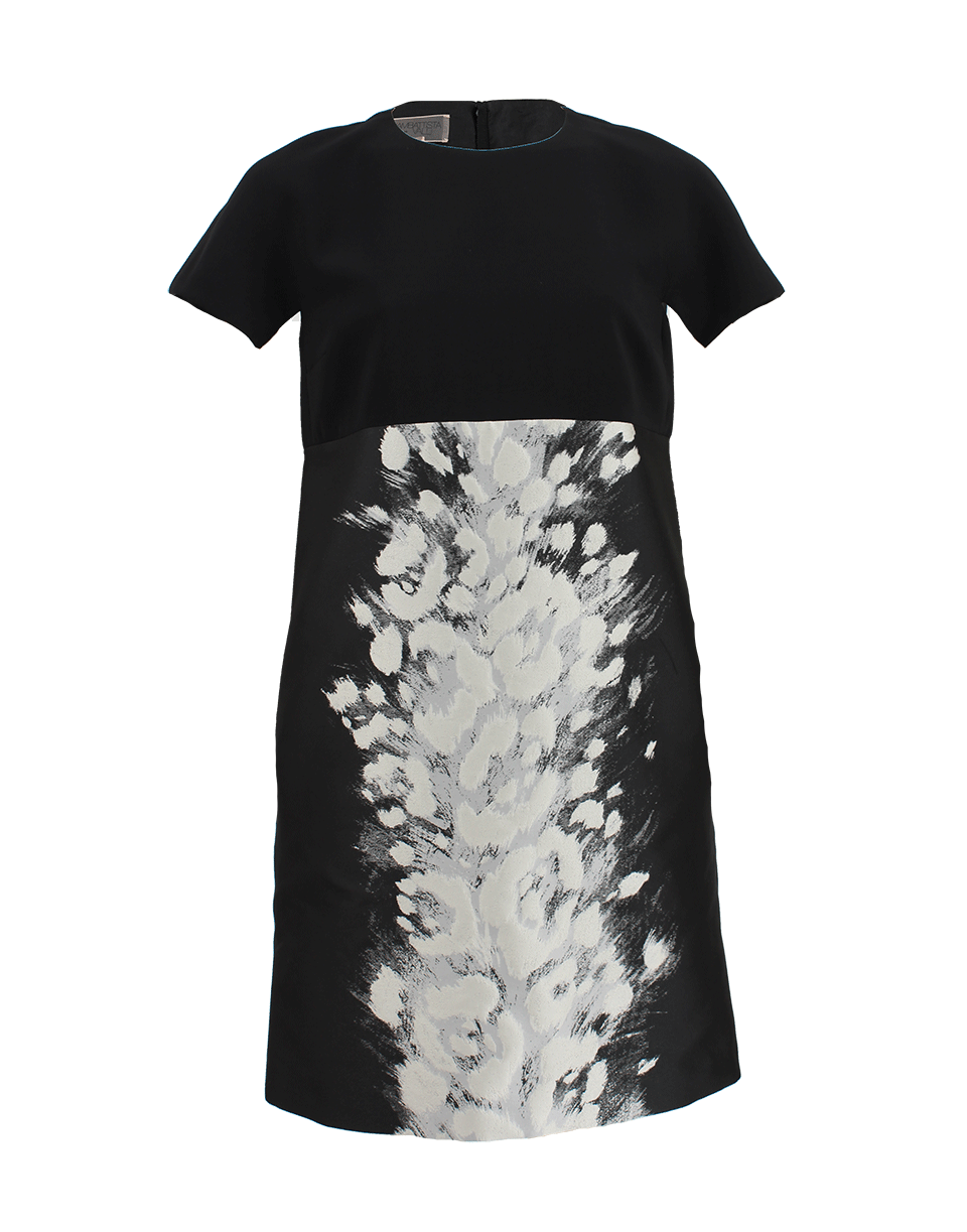 GIAMBATTISTA VALLI-Short Sleeve Leopard Skirt Dress-