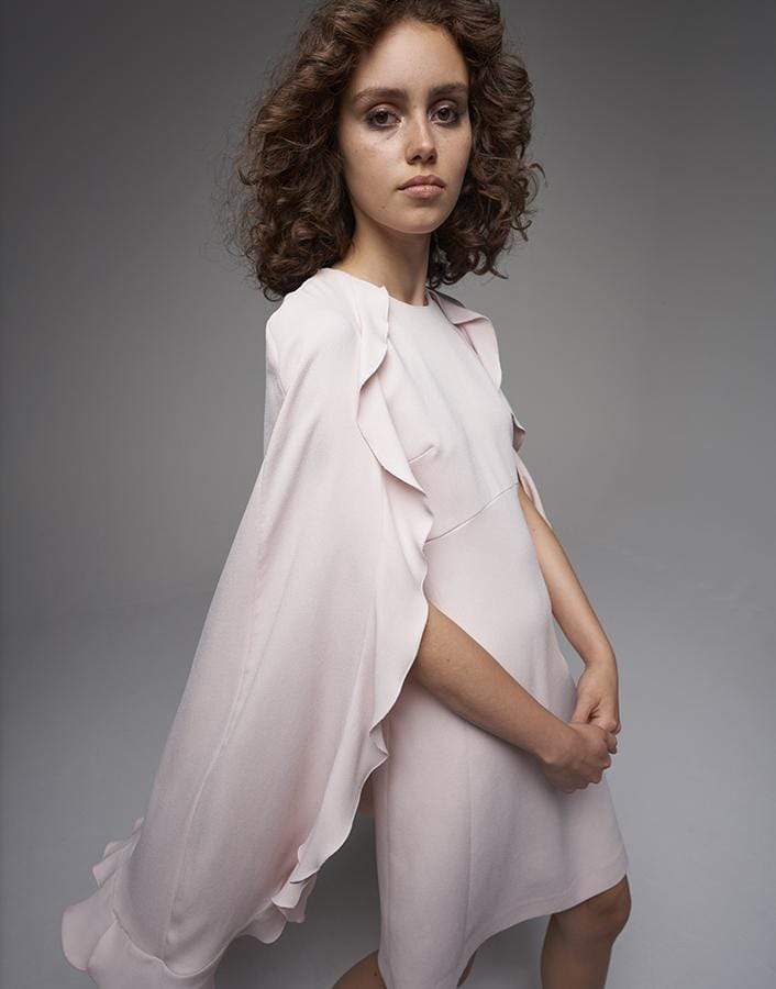 GIAMBATTISTA VALLI-Ruffled Cape Dress-