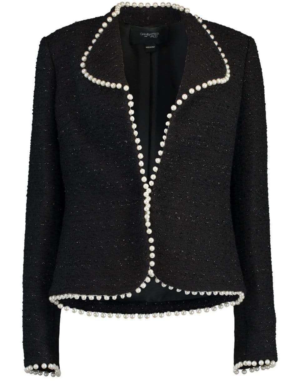 GIAMBATTISTA VALLI-Black Long Sleeve Tweed Blazer-