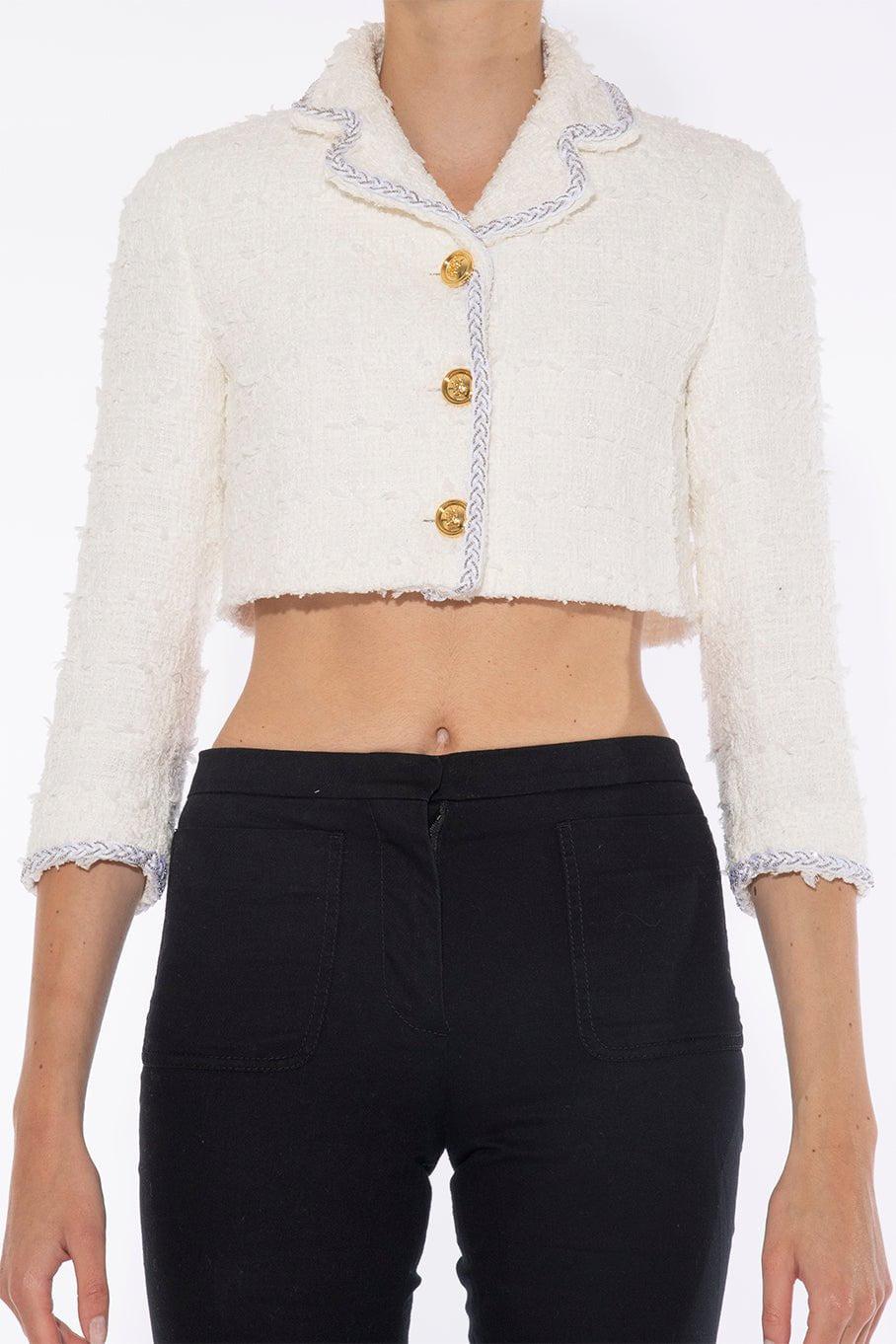 GIAMBATTISTA VALLI-Cropped Boucle Jacket-