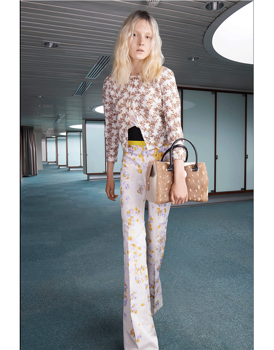 GIAMBATTISTA VALLI-Floral Macrame Lace Jacket-LIL/BRWN