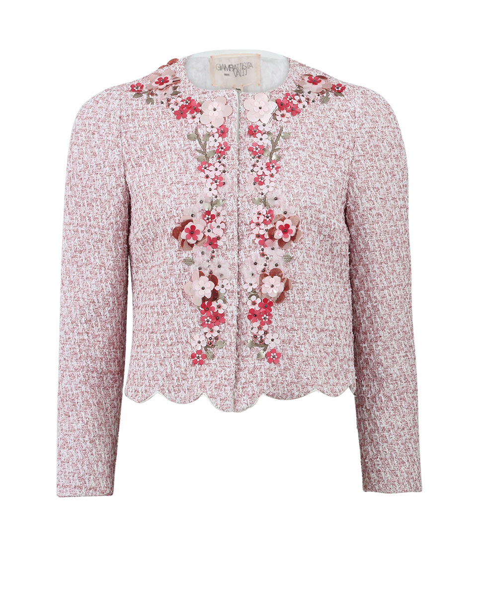 GIAMBATTISTA VALLI-Jeweled Tweed Jacket-