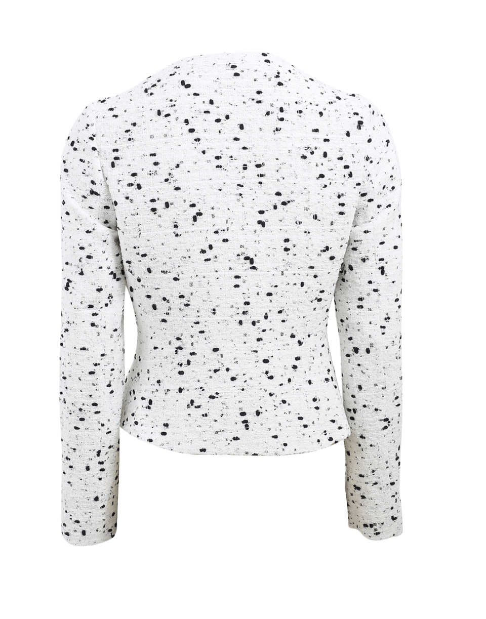 GIAMBATTISTA VALLI-Peplum Moto Tweed Jacket-