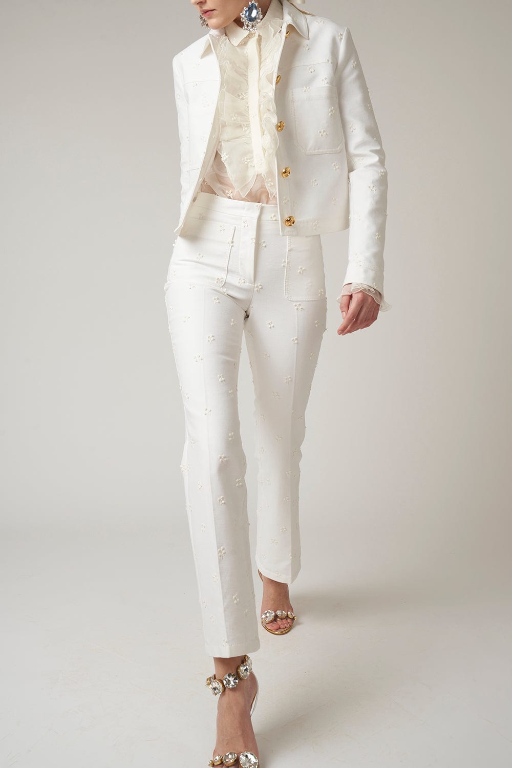 GIAMBATTISTA VALLI-Embroidered Trousers-
