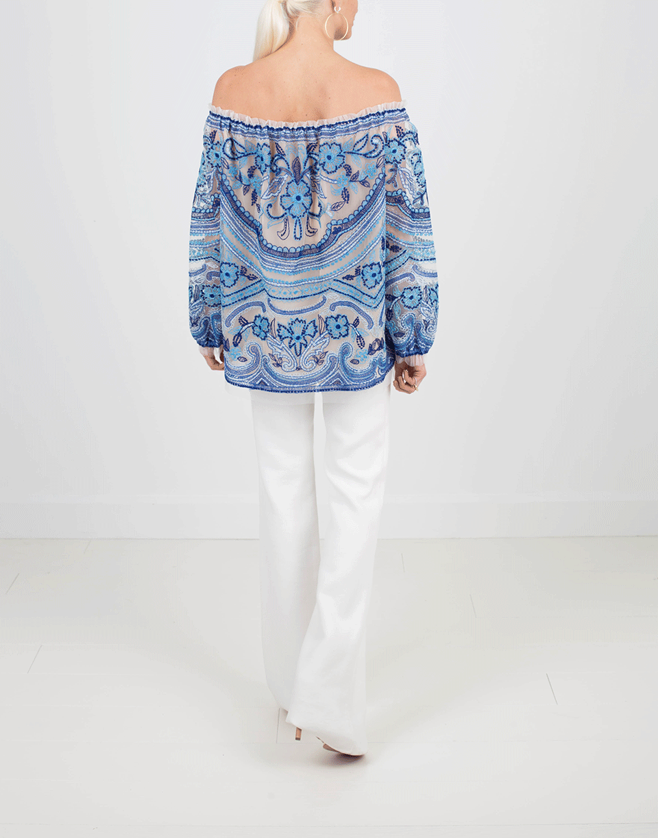 GIAMBATTISTA VALLI-High-Waisted Flare Pant-