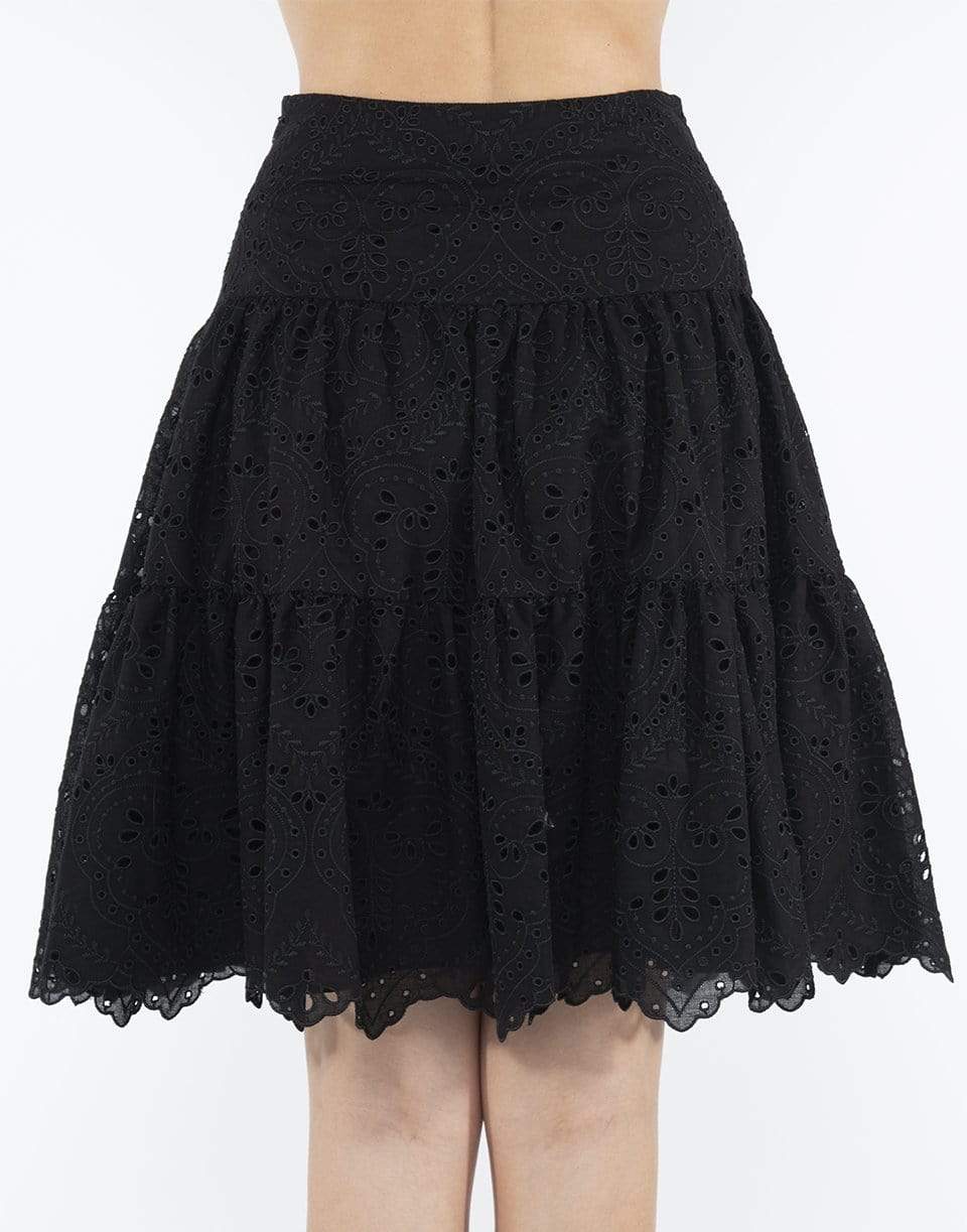 GIAMBATTISTA VALLI-Embroidered Cut Out Skirt-