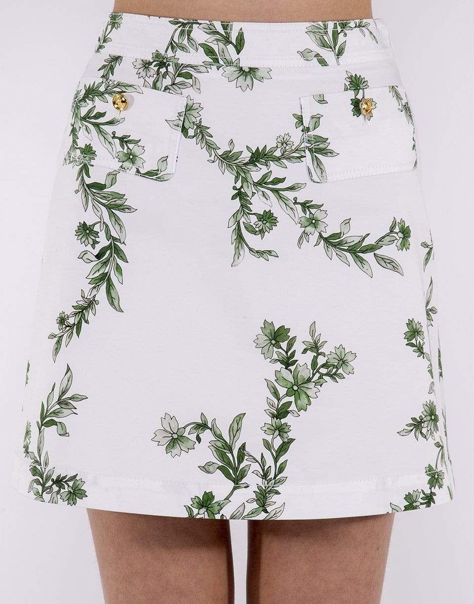 GIAMBATTISTA VALLI-Gabardine Jardins Print Above The Knee Skirt-