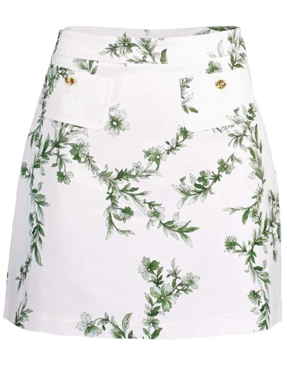 GIAMBATTISTA VALLI-Gabardine Jardins Print Above The Knee Skirt-