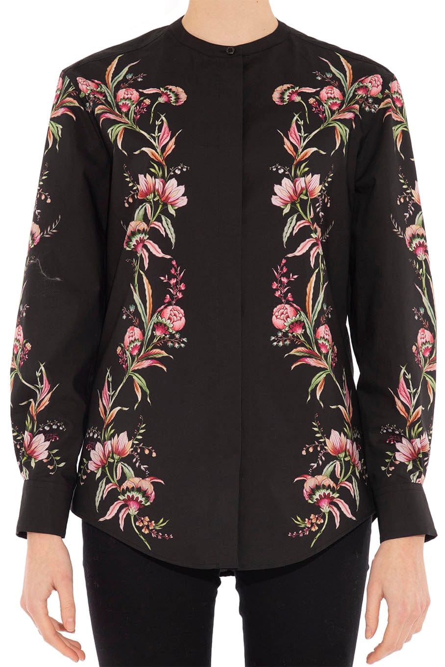 GIAMBATTISTA VALLI-Printed Long Sleeve Blouse - Ivoire-