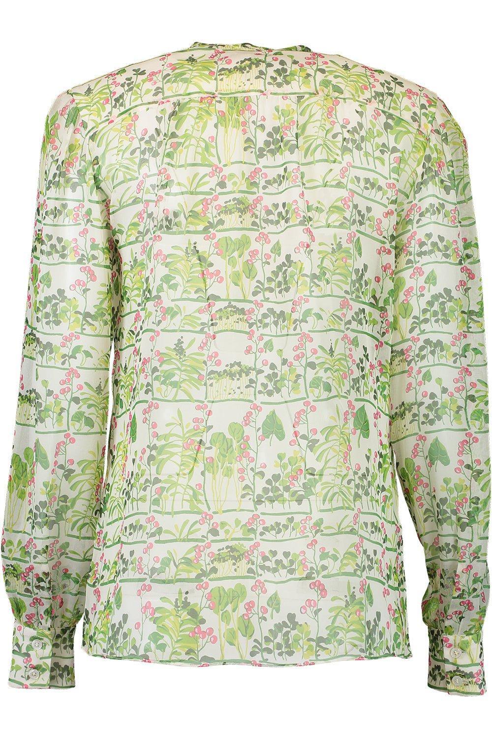 GIAMBATTISTA VALLI-Georgette Fleuris Blouse-