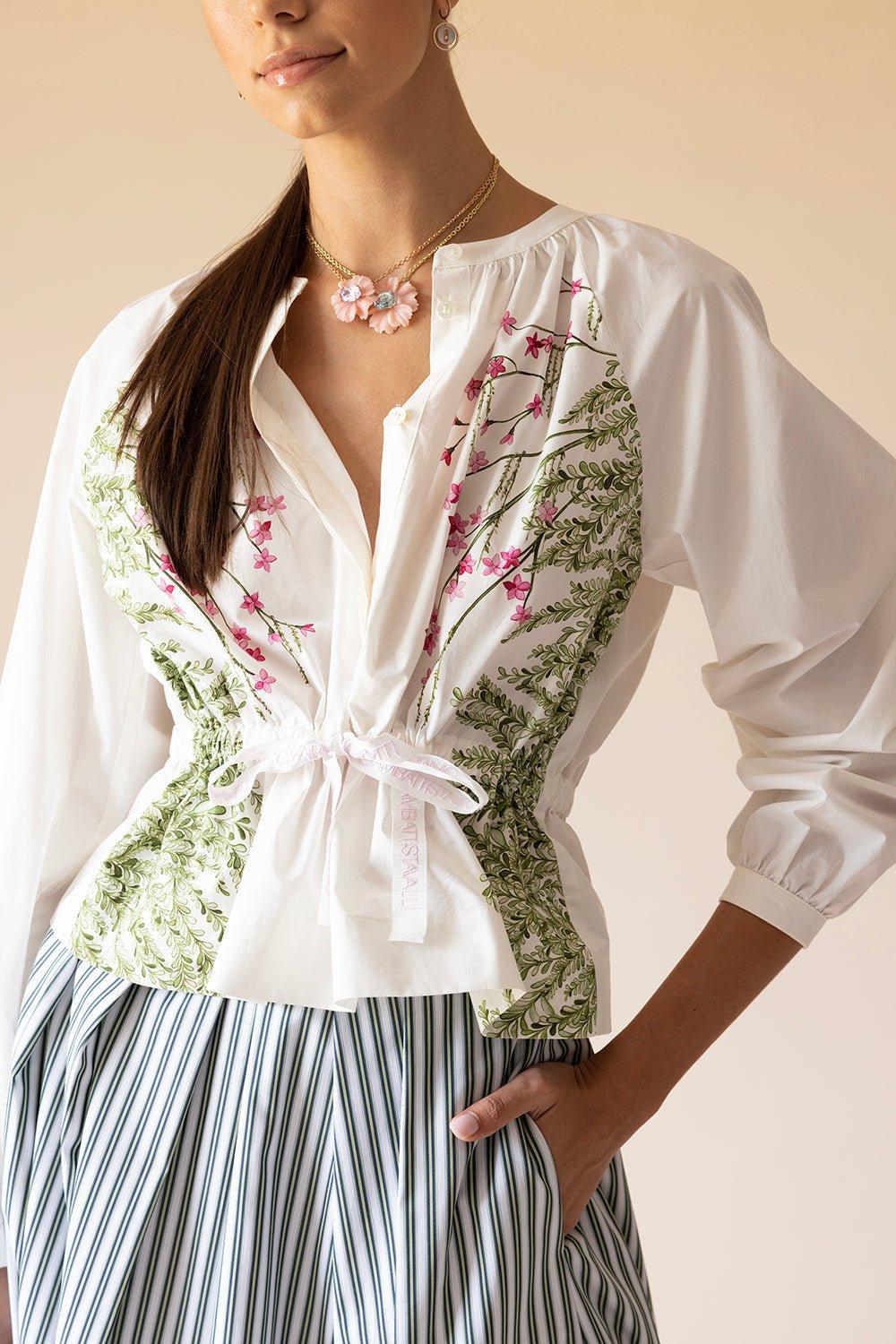 GIAMBATTISTA VALLI-Floral Willow Print Blouse-