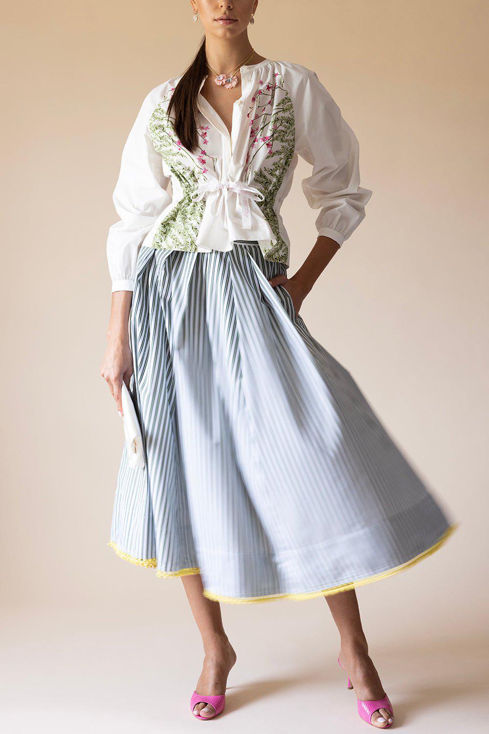 GIAMBATTISTA VALLI-Floral Willow Print Blouse-