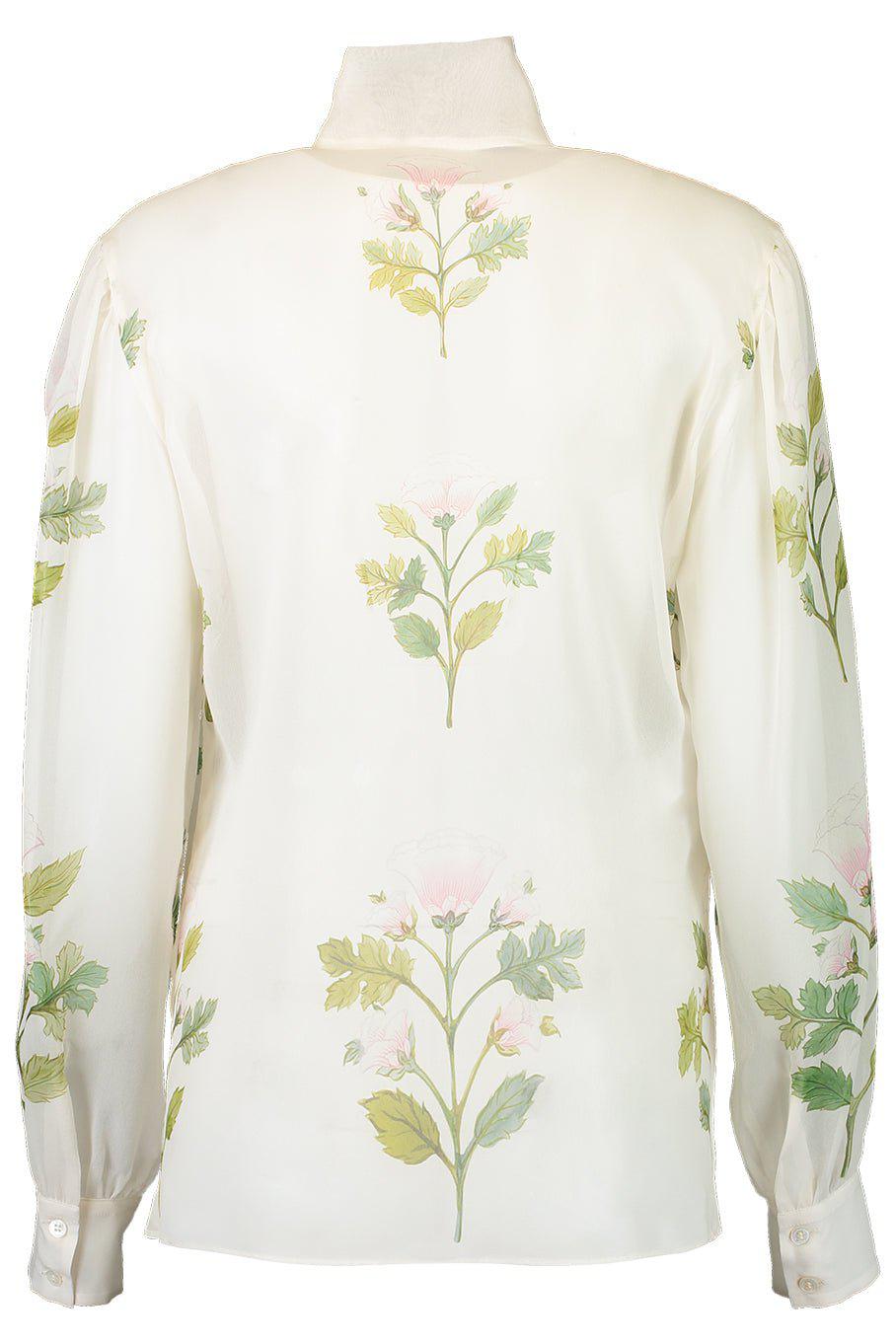 GIAMBATTISTA VALLI-Georgette Rose Bouquets Blouse-
