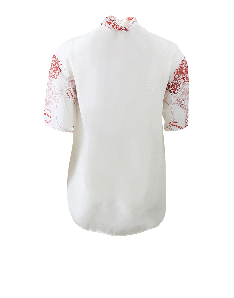 GIAMBATTISTA VALLI-Tie Floral Print Blouse-