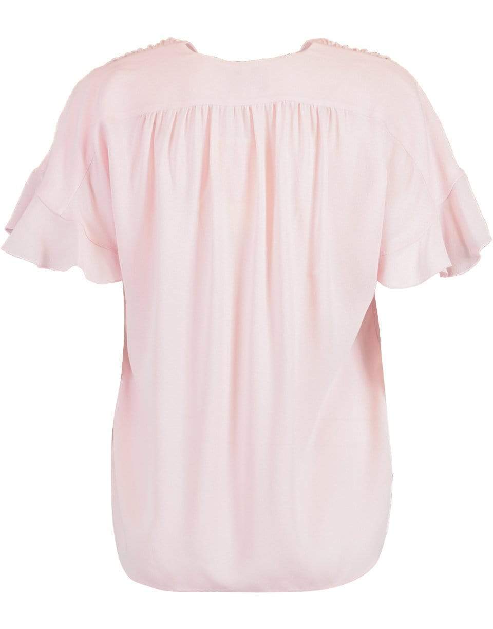 GIAMBATTISTA VALLI-Rose Short Sleeve Tie Front Blouse-