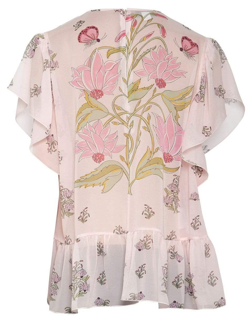 GIAMBATTISTA VALLI-Silk Georgette Flower Print Blouse-
