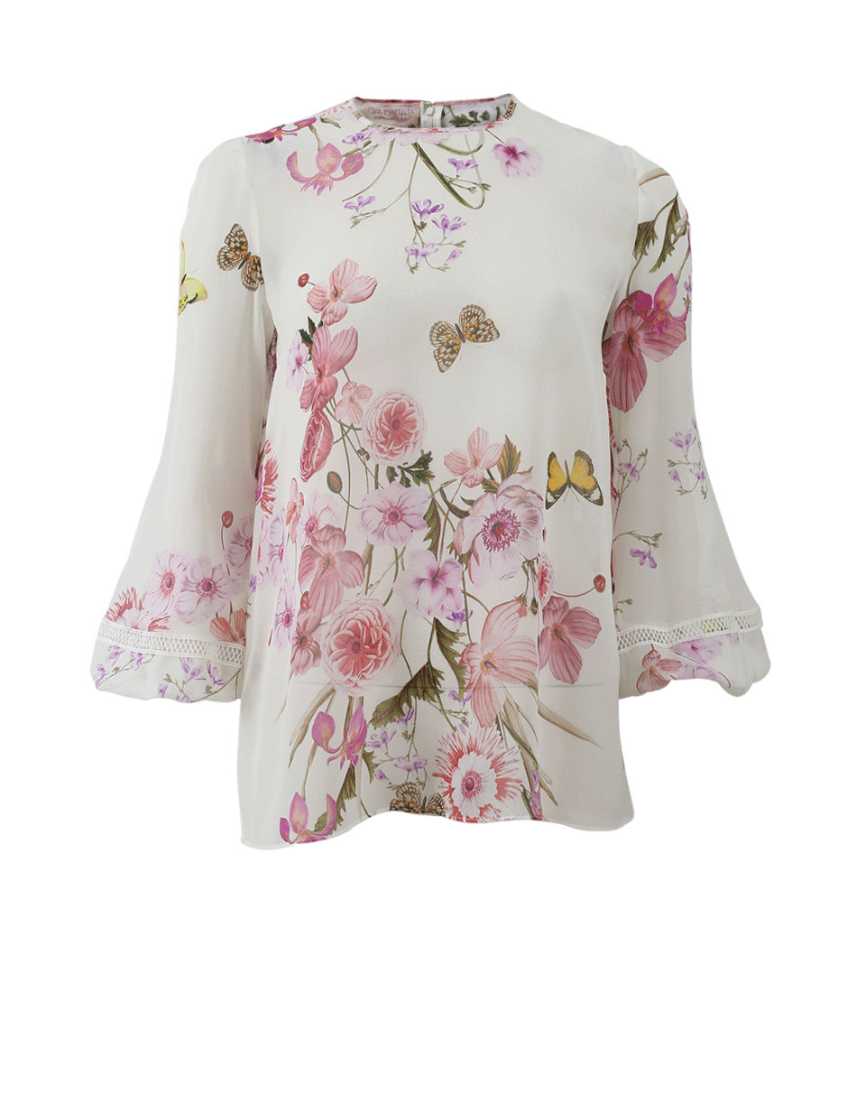 GIAMBATTISTA VALLI-Butterfly Floral Blouse-