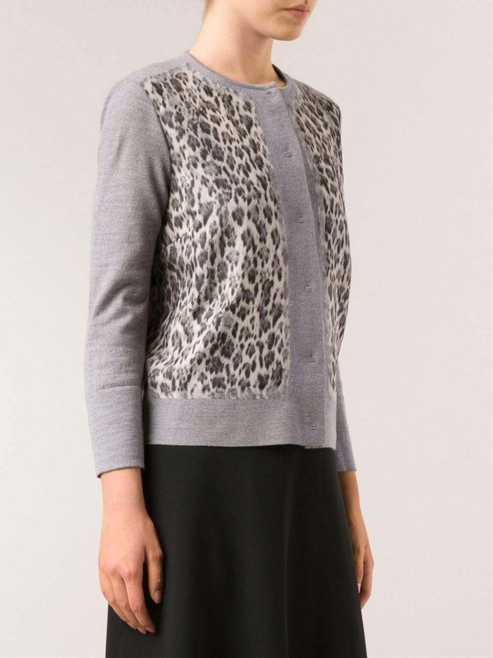 GIAMBATTISTA VALLI-Leopard Print Cardigan-