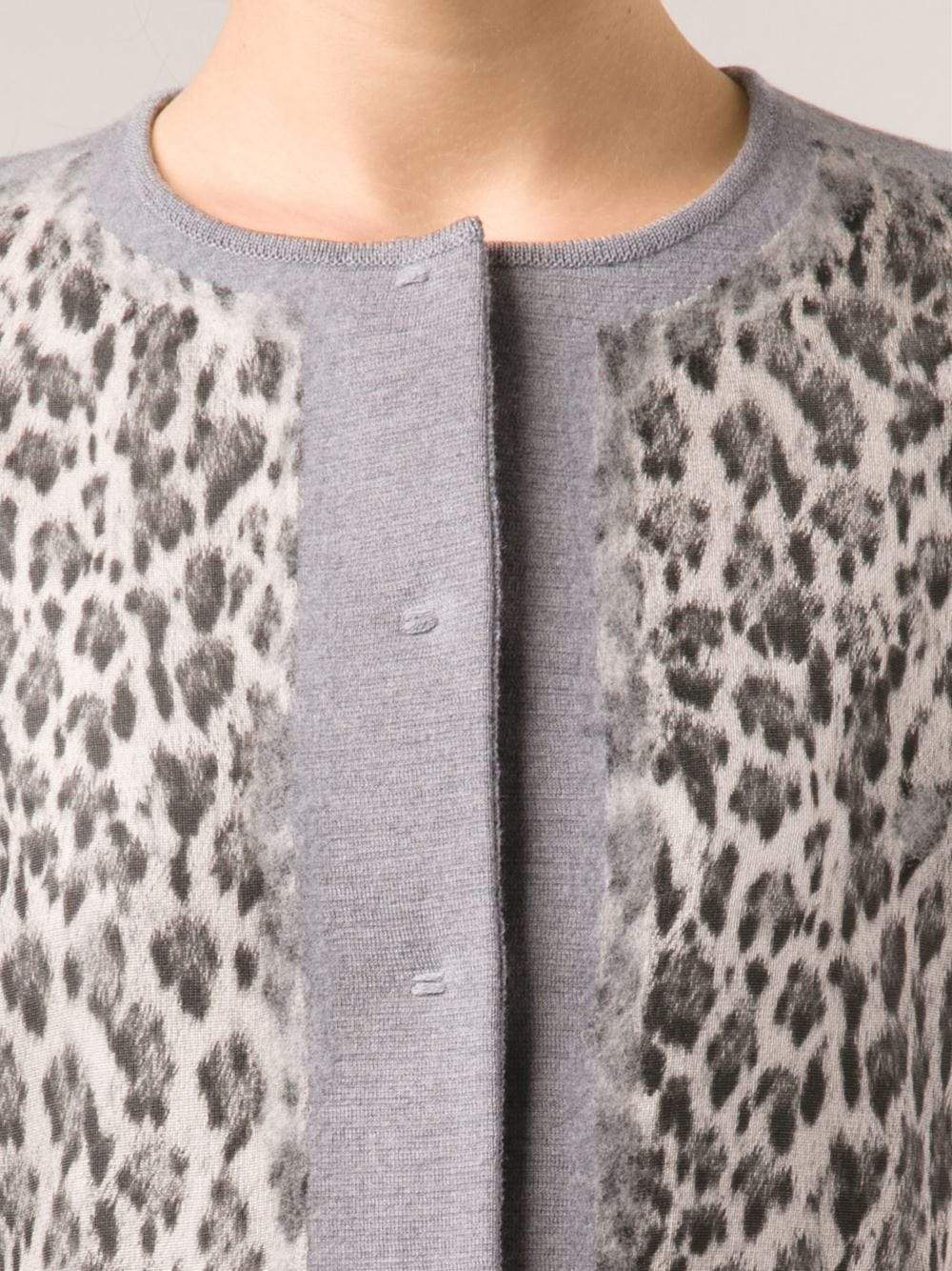 GIAMBATTISTA VALLI-Leopard Print Cardigan-