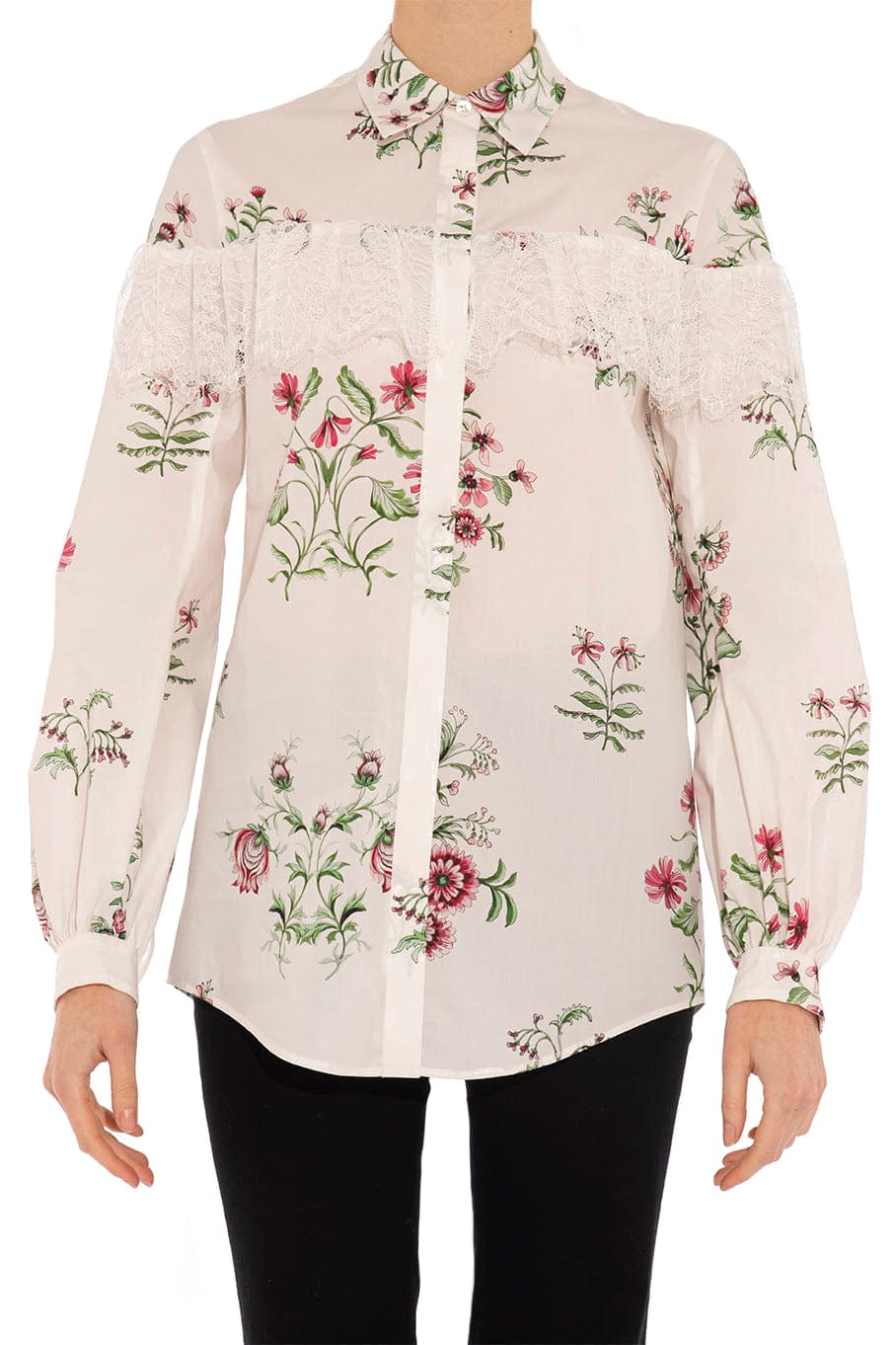 GIAMBATTISTA VALLI-Floral Long Sleeve Printed Blouse-