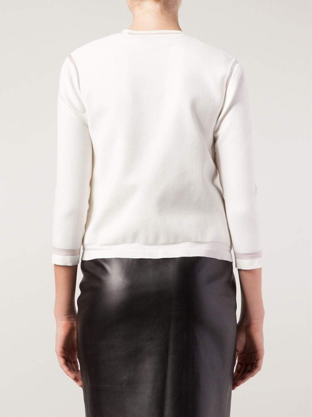 GIAMBATTISTA VALLI-Sheer Detail Cardigan-