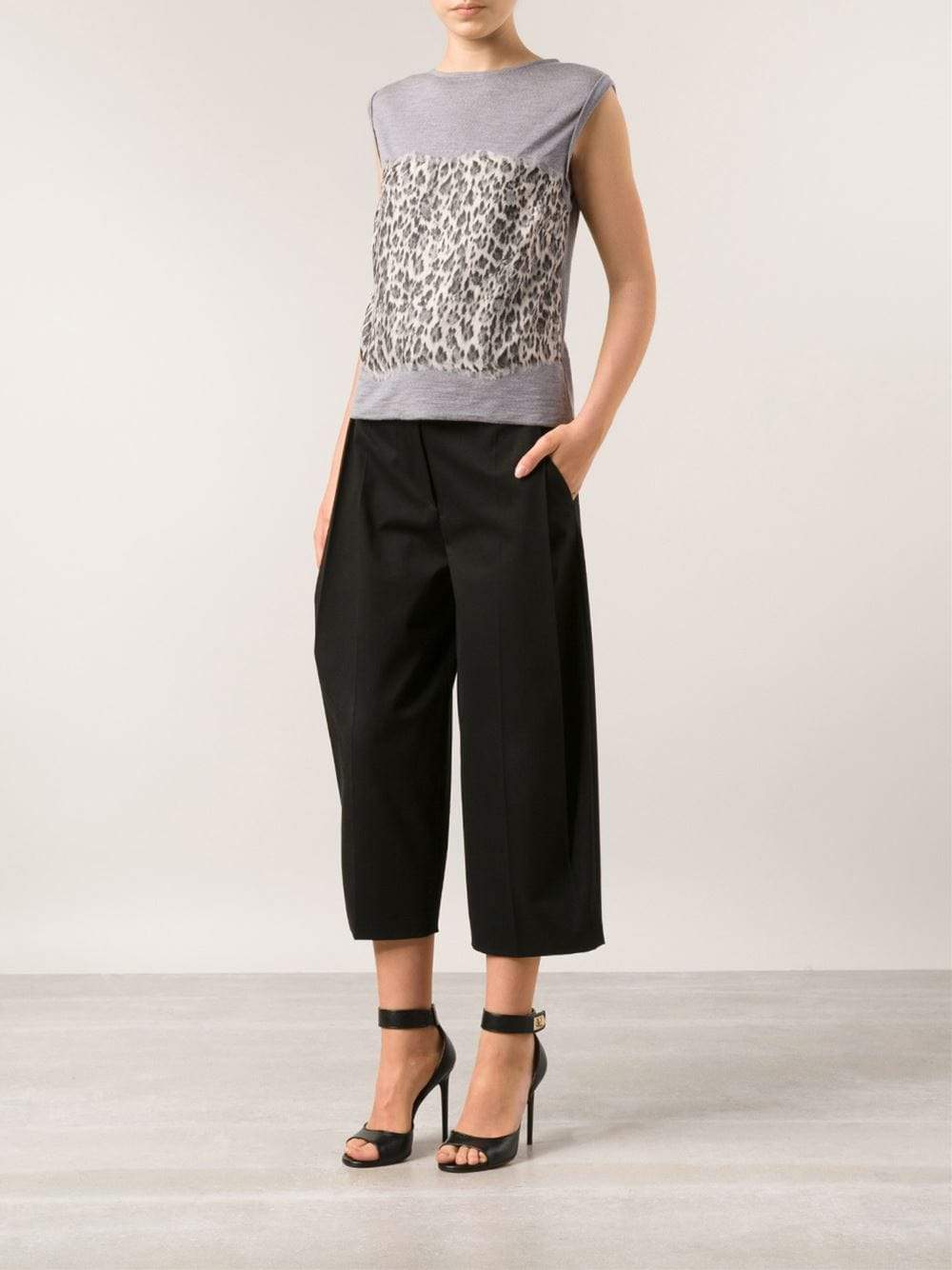 GIAMBATTISTA VALLI-Leopard Print Top-