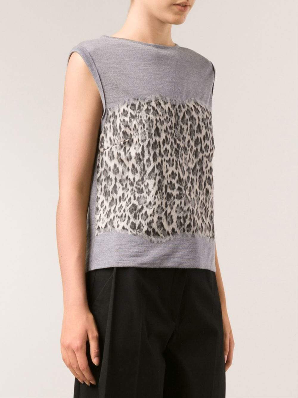 GIAMBATTISTA VALLI-Leopard Print Top-