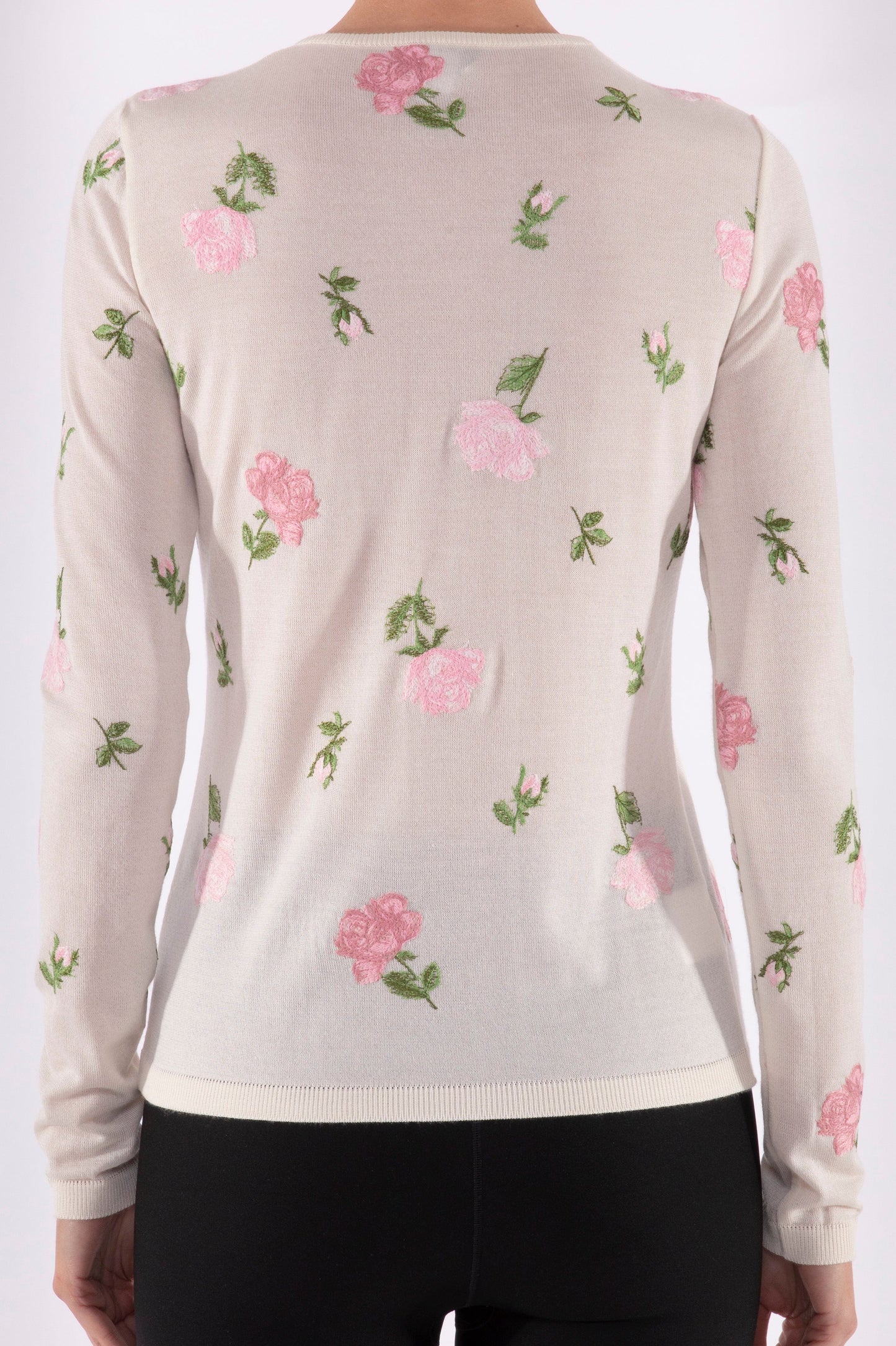 GIAMBATTISTA VALLI-Cashmere Silk Knit Top - Rose-