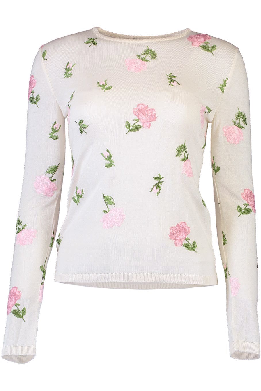 GIAMBATTISTA VALLI-Cashmere Silk Knit Top - Rose-