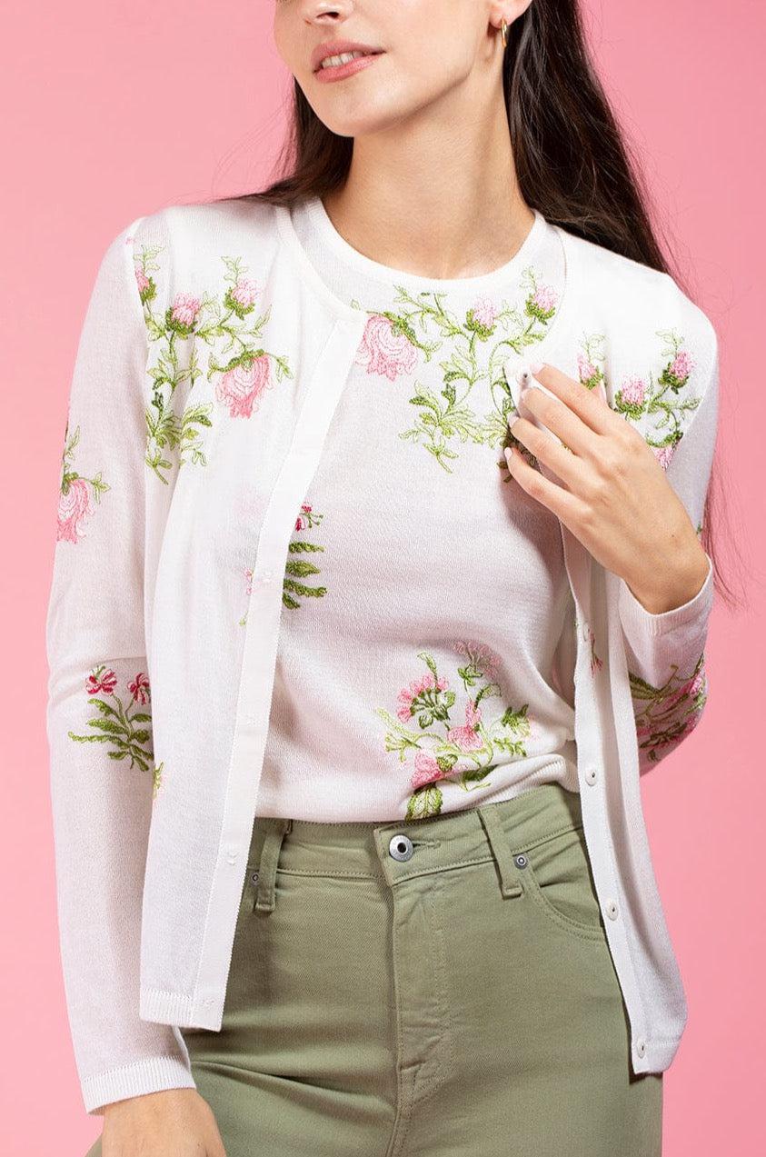 GIAMBATTISTA VALLI-Floral Knit Top-