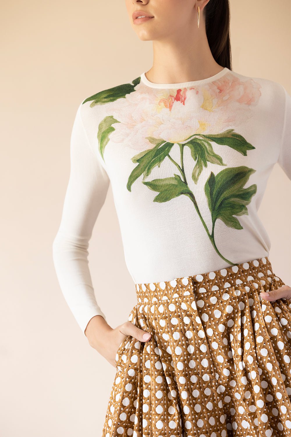 GIAMBATTISTA VALLI-Long Sleeve Knit Top-