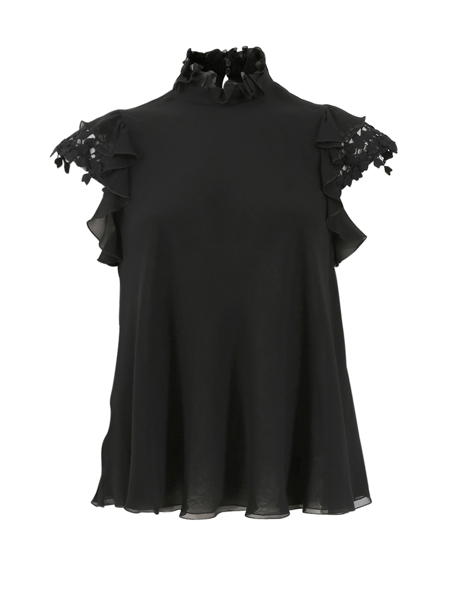 GIAMBATTISTA VALLI-Ruffle Neck Top-