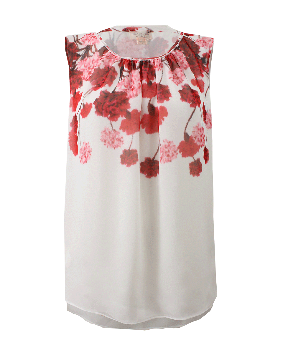 GIAMBATTISTA VALLI-Floral Print Silk Top-