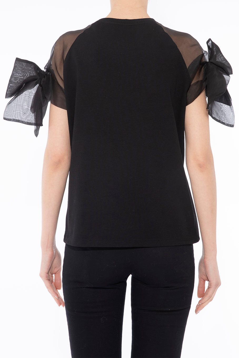 GIAMBATTISTA VALLI-Jersey Organza T-Shirt-