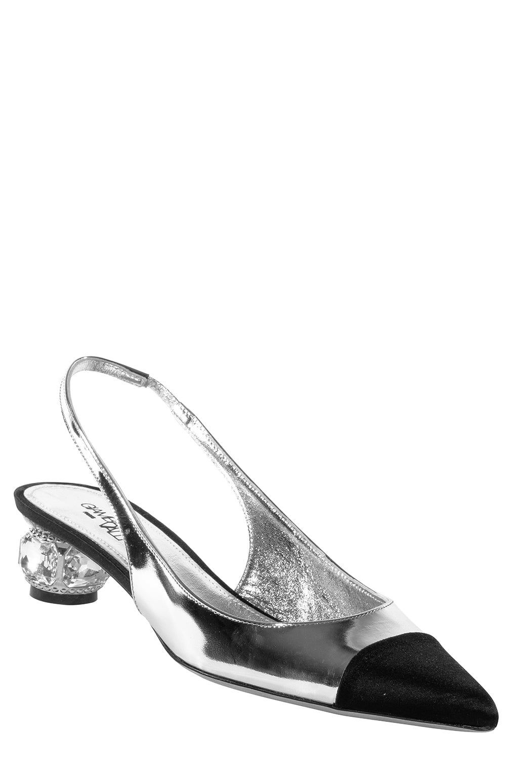 GIAMBATTISTA VALLI-Slingback Crystal Heel - Black-