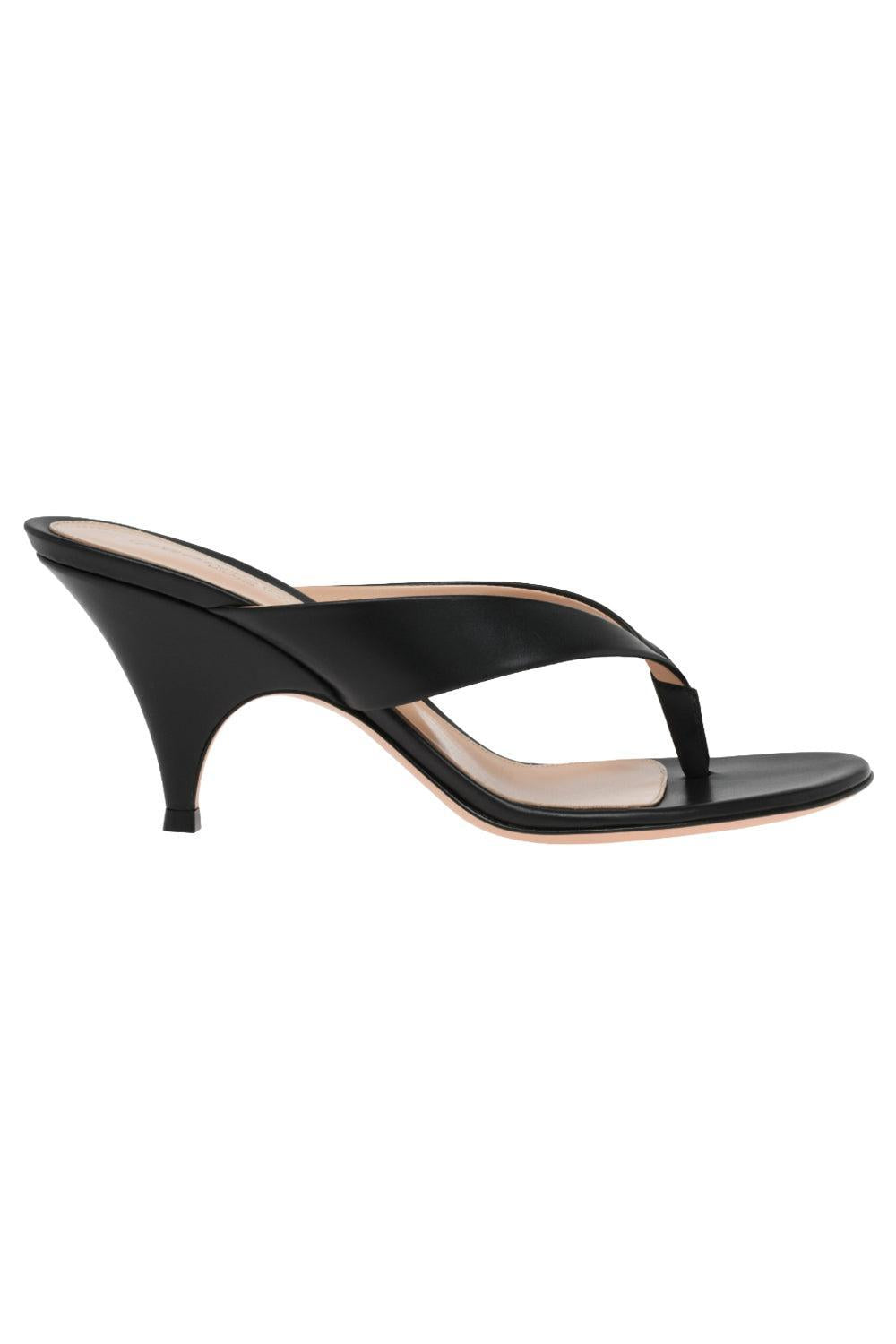  Sofia Thong Sandal 70 - Black-BLACK-36-SHOESANDAL-GIANVITO ROSSI 