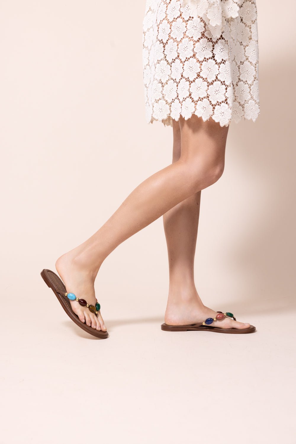 GIANVITO ROSSI-Shanti Thong Sandal-