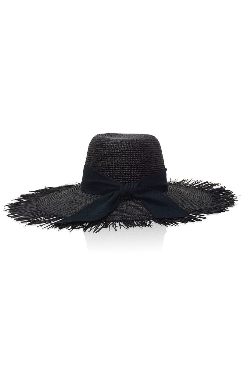 GIGI BURRIS MILLINERY-Astrid Panama Straw Hat - Black-