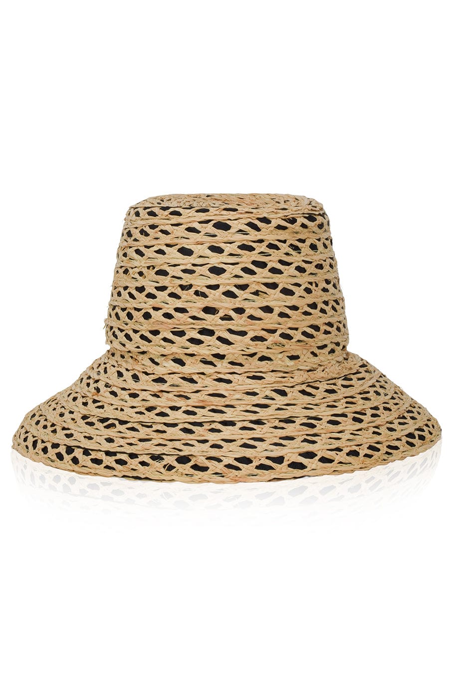 GIGI BURRIS MILLINERY-Ida Raffia Straw Hat - Black-