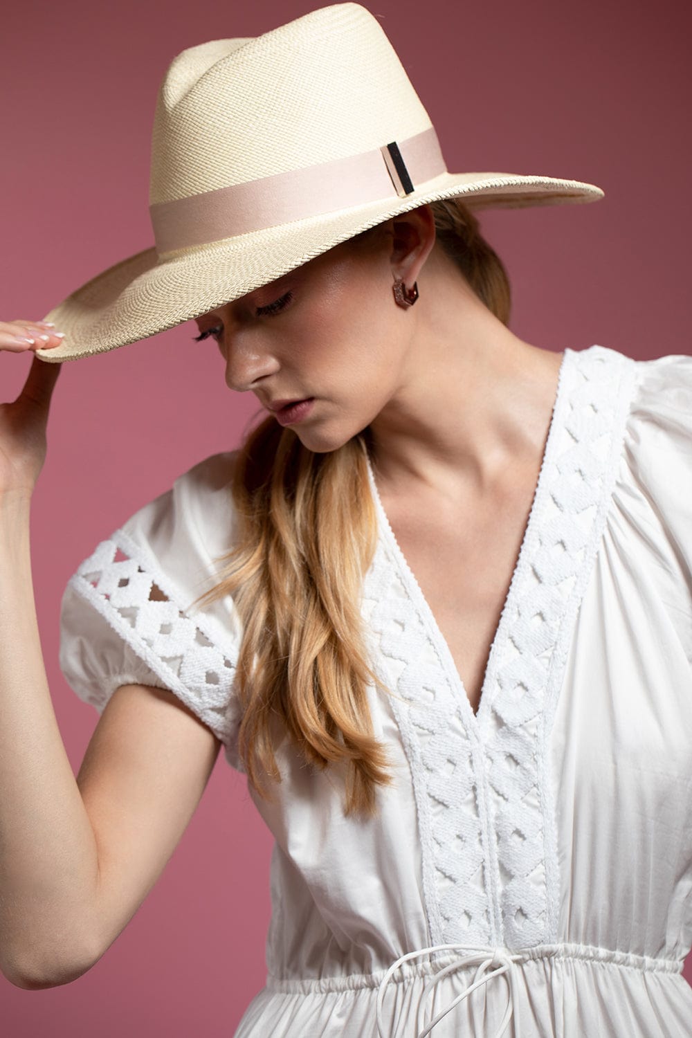 GIGI BURRIS MILLINERY-Jeanne Panama Straw Hat-