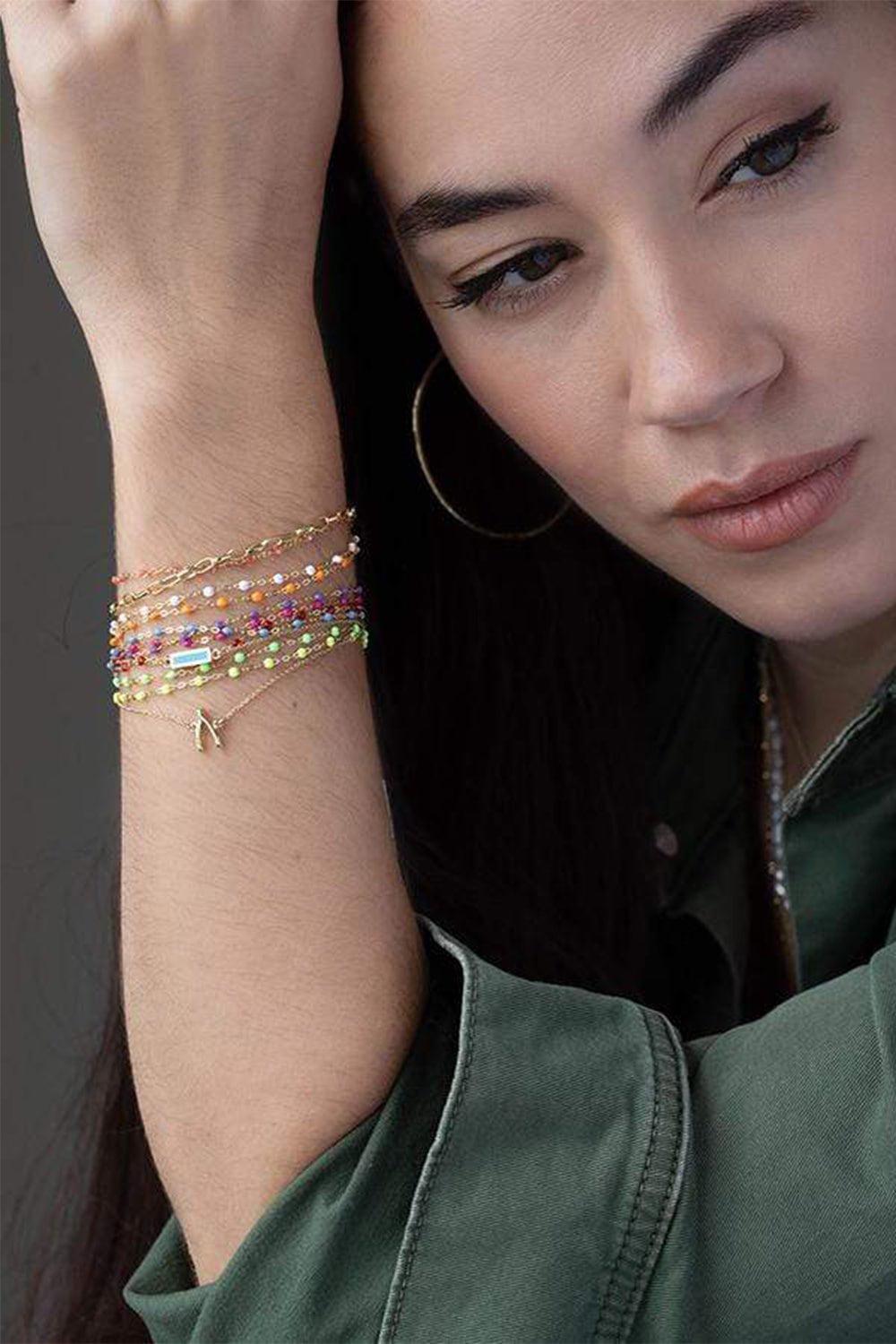 GIGI CLOZEAU-Classic Gigi Bracelet - 6.7in - Mandarine-MANDARIN