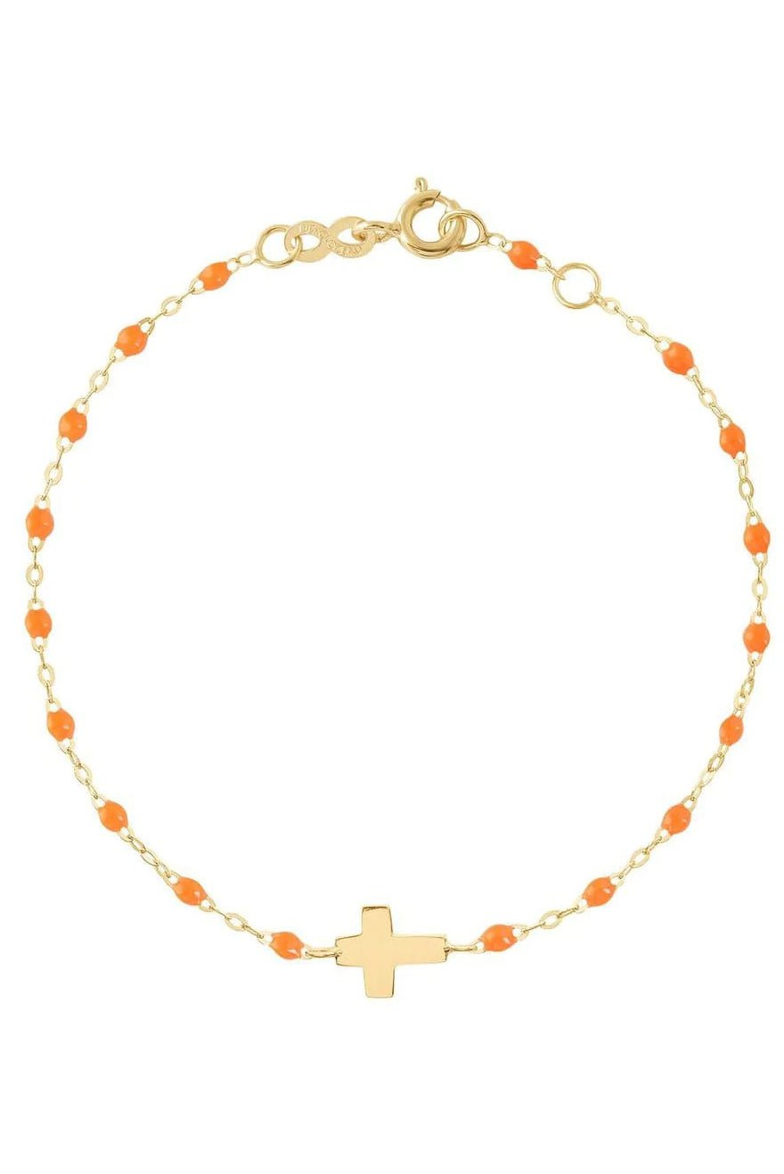 GIGI CLOZEAU-Cross Charm Classic Gigi Bracelet - 6.7in - Orange-ORANGE