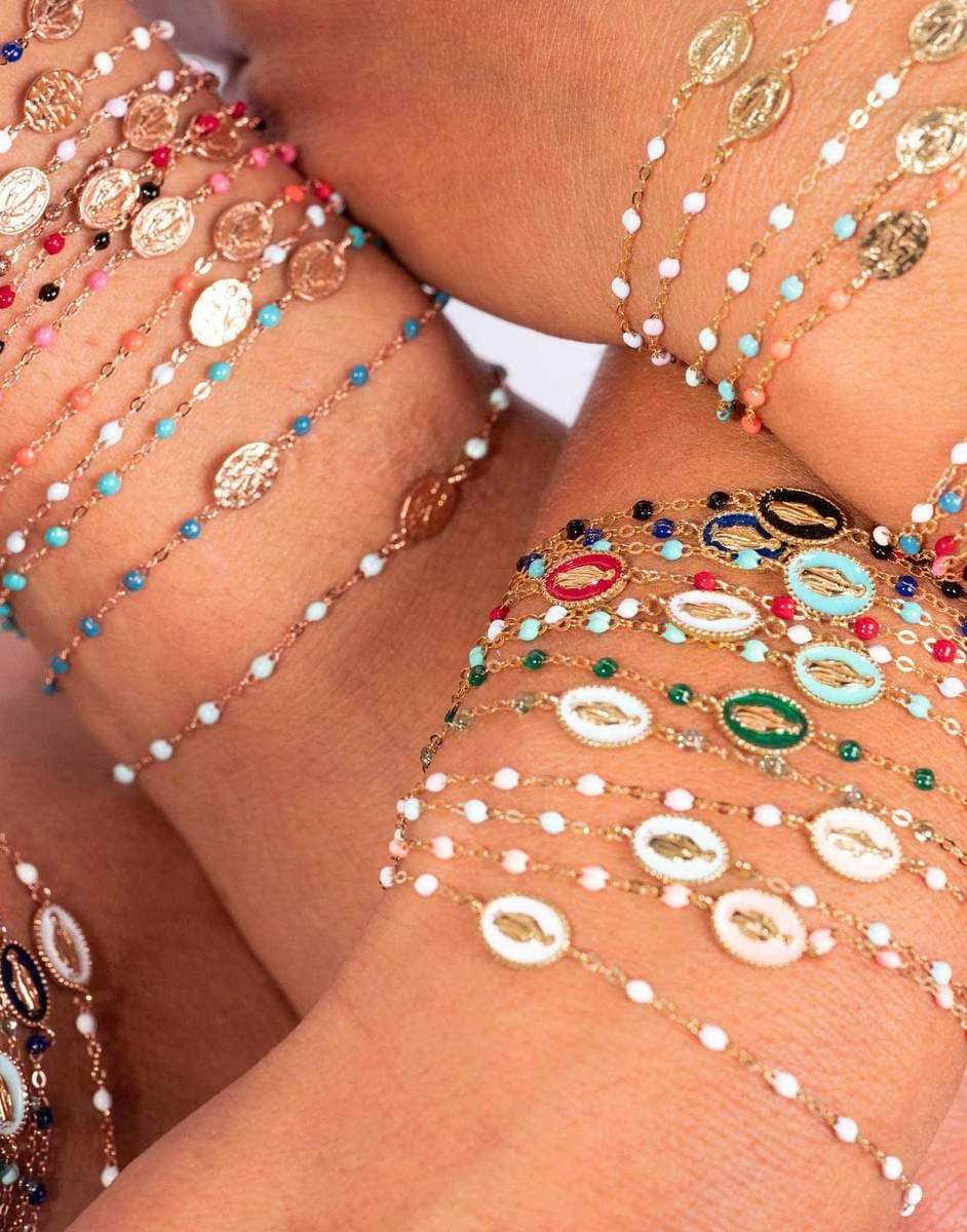 GIGI CLOZEAU-Madone Charm Classic Gigi Bracelet - 6.7in - Lilac-RG/LILAC