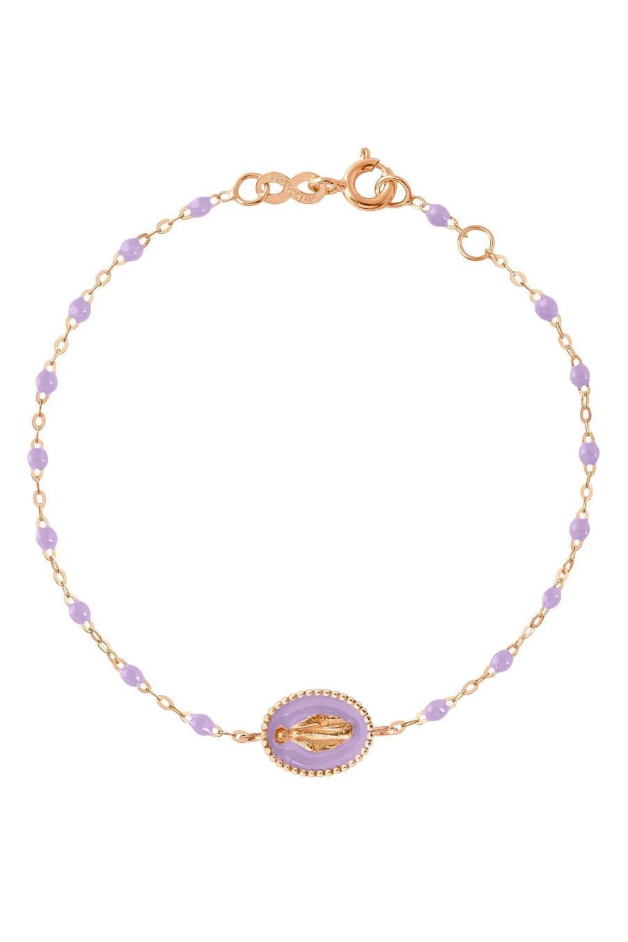 GIGI CLOZEAU-Madone Charm Classic Gigi Bracelet - 6.7in - Lilac-RG/LILAC