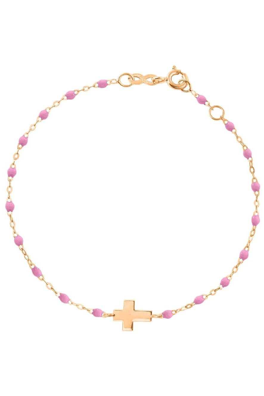 GIGI CLOZEAU-Cross Charm Classic Gigi Bracelet - 6.7in - Rose-RG/ROSE