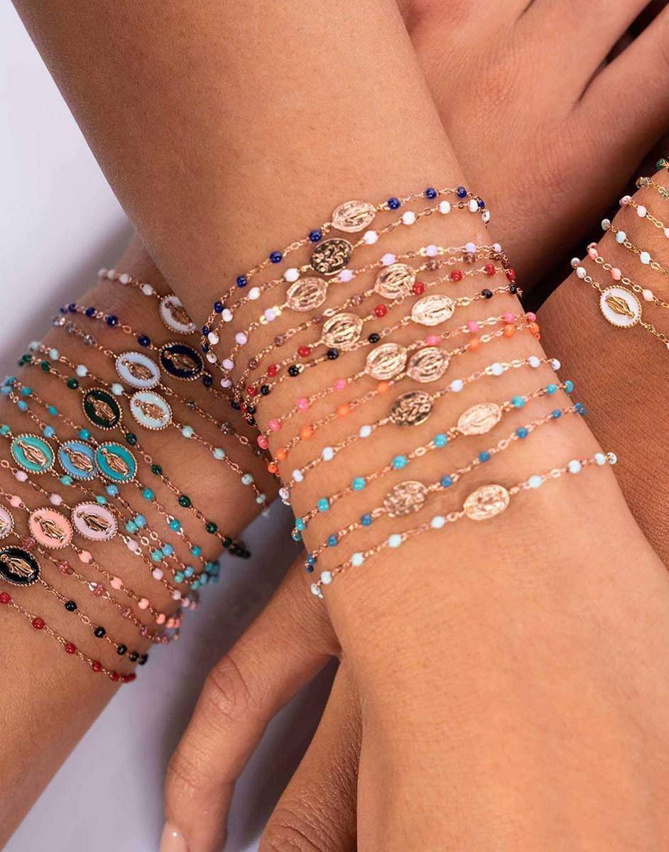 GIGI CLOZEAU-Madone Charm Classic Gigi Bracelet - 6.7in - Sky-RG/SKY