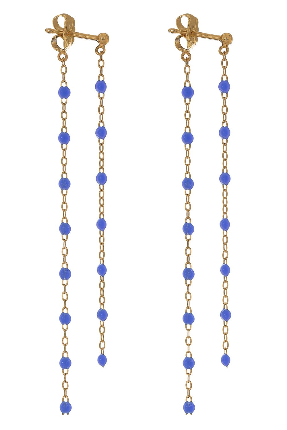 GIGI CLOZEAU-Classic Gigi Dangling Earrings - Bleue-YG/BLEUE