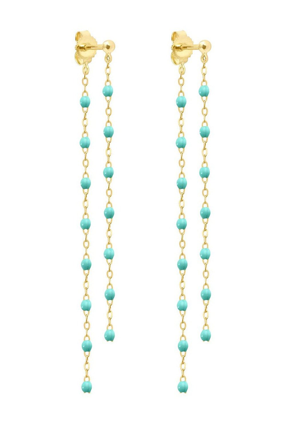 GIGI CLOZEAU-Classic Gigi Dangling Earrings - Lagoon-YG/LAGON