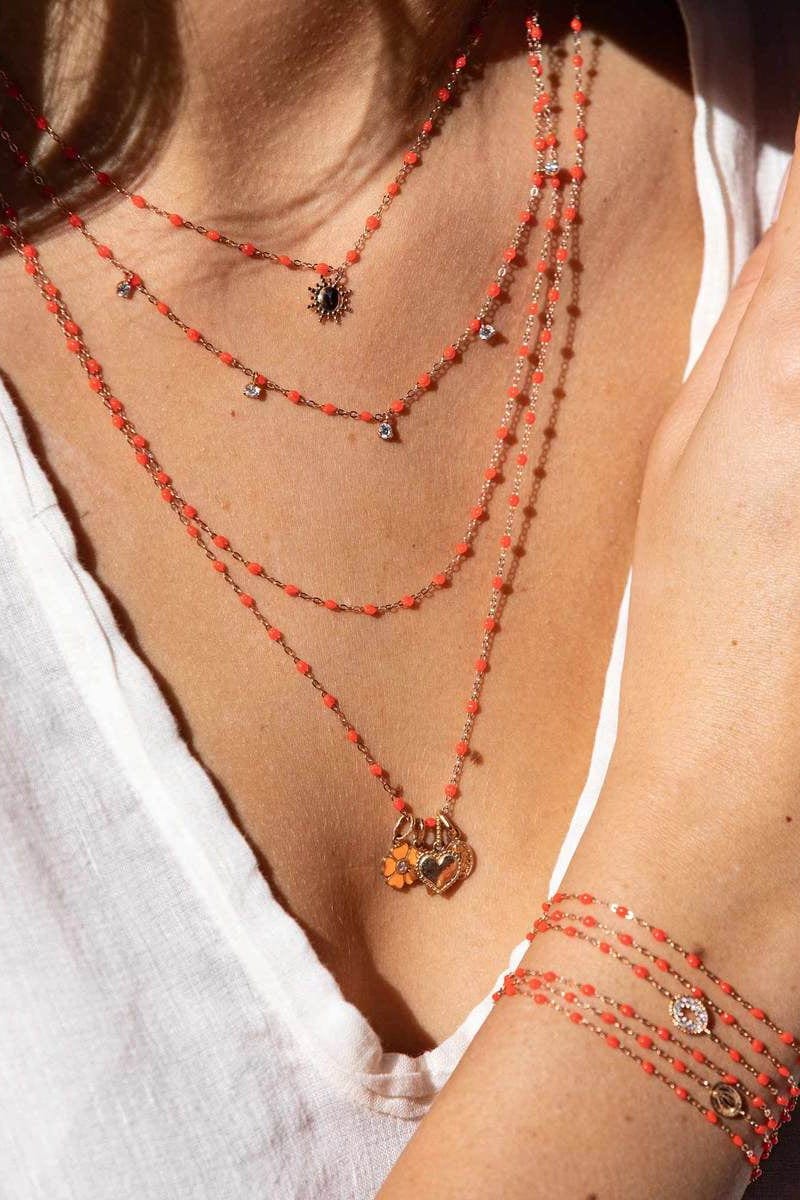 GIGI CLOZEAU-Classic Gigi Necklace - 16.5in - Coral-CORAL